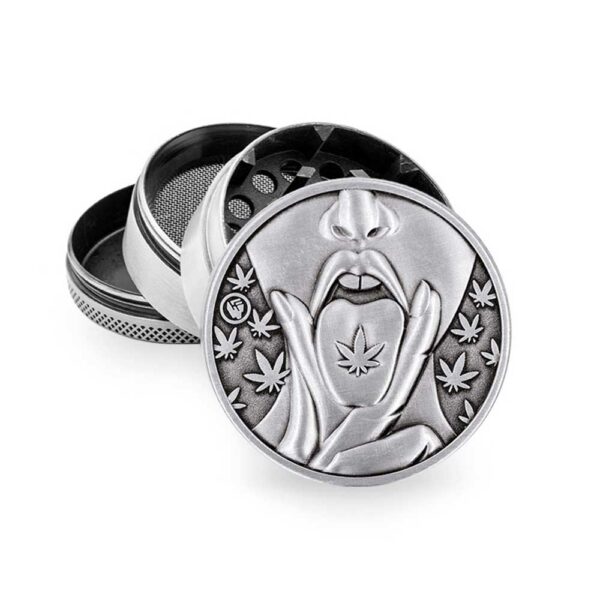 Metalen Grinder Silver Girl 50mm 4-Delig