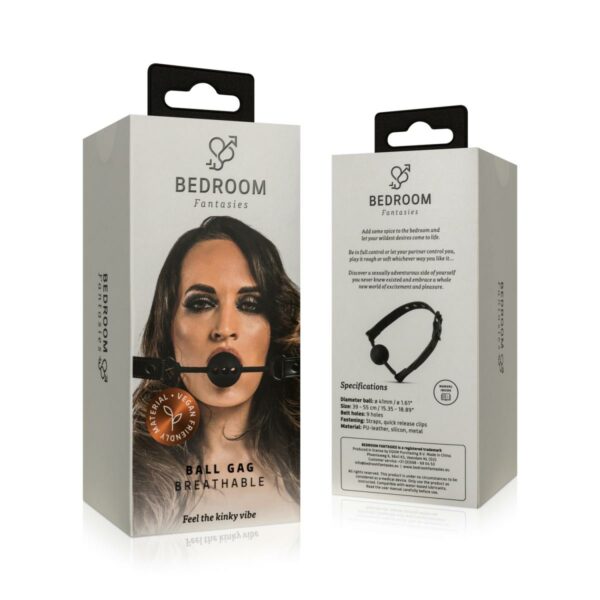 Open Siliconen Ball Gag - Zwart Kopen