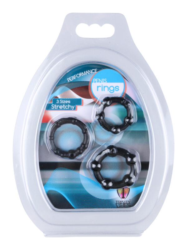 Black Performance Erection Rings - Packaged Kopen